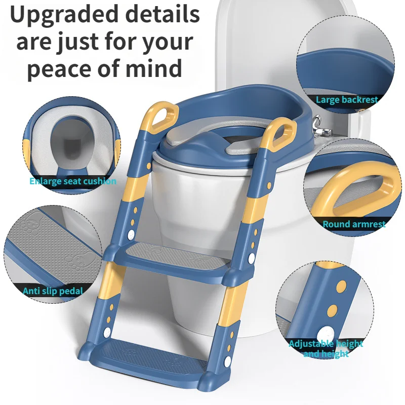 Foldable Kids Toilet Seat with Step - Image 3
